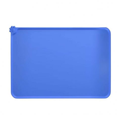 Pet Waterproof Silicon Mat-Blue-48x30cm
