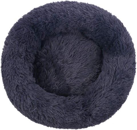 Comfy Faux Fur Pet Bed-Navy Blue-Small - 50CM