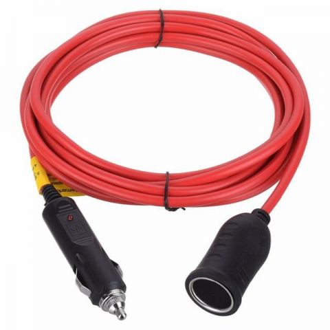 12V/24V 12' Foot Heavy Duty Extension Cord with Cigarette