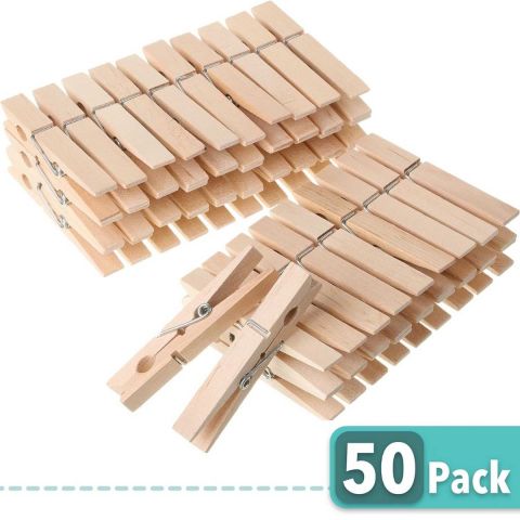 Wooden Clothes pins - 50pcs/pack